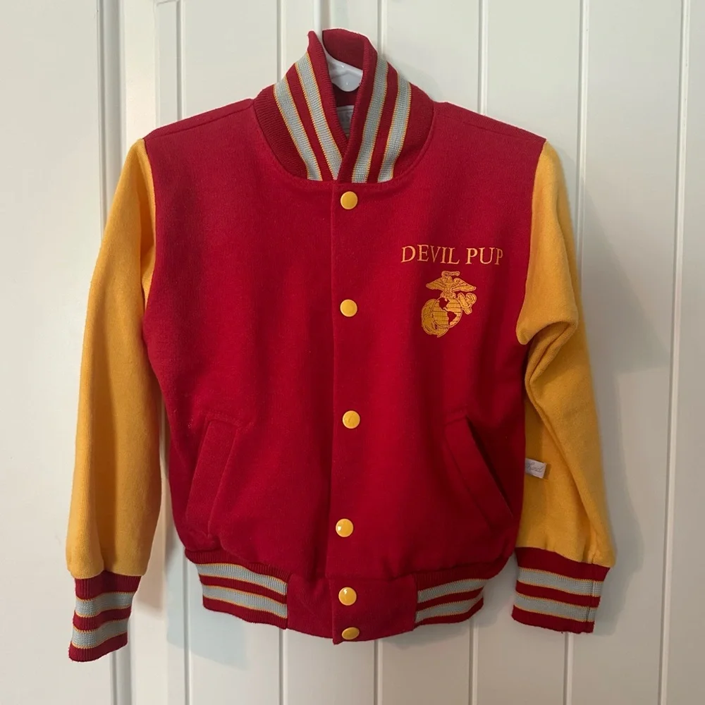 Vintage United States Marine Corp Jacket 3T Toddler USMC Devil Pup Military - Picture 1 of 7